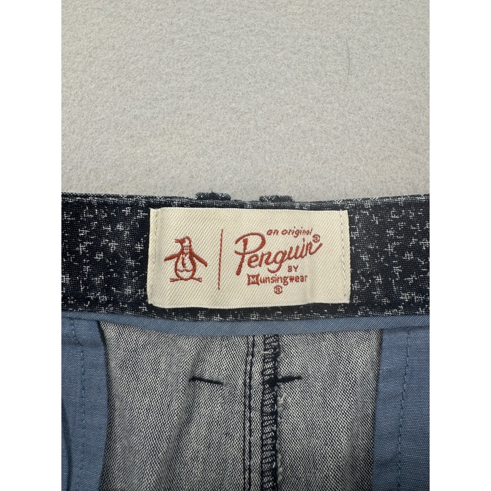 Original Penguin Mens Navy Blue Floral 8" Inseam Cotton Chino Shorts Size 31β - Picture 4 of 12